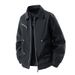 Men's Aviator Bomber Jacket – Oversized Fit Lightweight Windbreaker (L-9XL, Cleanfit Style, Breathable Polyester, Beige/Black)_viptrois.com