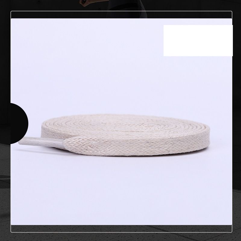 Waxed shoelaces Waterproof flat leather shoes work boots Black brown cotton shoelaces Make a pair of ropes_viptrois.com