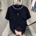 Simple And Versatile 2025 Summer New Large-sized Loose Round-neck High-end Men's Short-sleeved T-shirt_viptrois.com