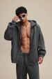 Men’s Vintage Heavy-Washed Fleece Tracksuit – Retro Zipper Hoodie & Straight-Leg Pants 2-Piece Outfit, Winter Warm Casual Streetwear_viptrois.com
