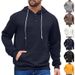 Men's Heavyweight Jacquard Hoodie – Button-Down Long Sleeve Sweatshirt For Autumn & Winter_viptrois.com