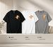 3 Pack Premium Men's Waving Teddy Bear PUNE Letter Printed T-Shirt, Heavy Cotton Crew Neck Casual Tee Luxury Summer Essential Black White Grey_viptrois.com