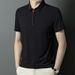 Men's Clothing Business Casual Short Sleeved Polo Shirt Breathable Lapel T Shirt_viptrois.com
