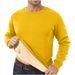 Autumn and winter hoodie men, lambskin round neck solid color loose warm underwear for men_viptrois.com