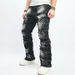 Men's Clothing Slim Fit Bootcut Trousers Men's Hip Hop High Street Men's Jeans_viptrois.com