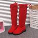 Girls' Over-the-Knee Boots Princess Korean Style Middle and Big Kids High Boots 2023 New Children's Long High Boots Winter_viptrois.com