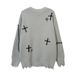 AK Men's Clothing | Autumn Winter New Street Fashion Design Sense Niche American Jacquard Tassel Couple Style Knitted_viptrois.com