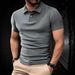 POLO Shirt Men's Summer 2026 New Large Size Crew-neck Short-sleeved T-shirt Plain-colored Top_viptrois.com