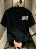 100% Cotton Men Oversized T-shirt Gradient IB Monogram Print Crew Neck Short Sleeve Streetwear Tee_viptrois.com
