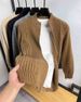 Men's Solid Color Knit Cardigan - Winter Thick Sweater Jacket With Stand Collar, Casual Pullover For Autumn & Spring_viptrois.com