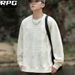 Men's 2025 Trendy Handsome New Long-sleeved Korean Version Of Boys Round Neck Loose Autumn Top Bottoming Men's Sweater_viptrois.com
