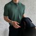Men's Clothing Lapel Polo Shirt Short Sleeved Men's Trendy Brand Loose Casual Summer Thin Solid Color Sweater T Shirt Bottoming Shirt_viptrois.com