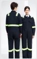 Men's Clothing Spring And Autumn Pure Cotton Solid Color One Piece Workshop Reflective Strip Work Clothes_viptrois.com