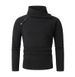 Men's British-Style Knit Sweater – Stretchable Cotton-Blend Crewneck Pullover (Black/White/Charcoal, M-4XL)_viptrois.com