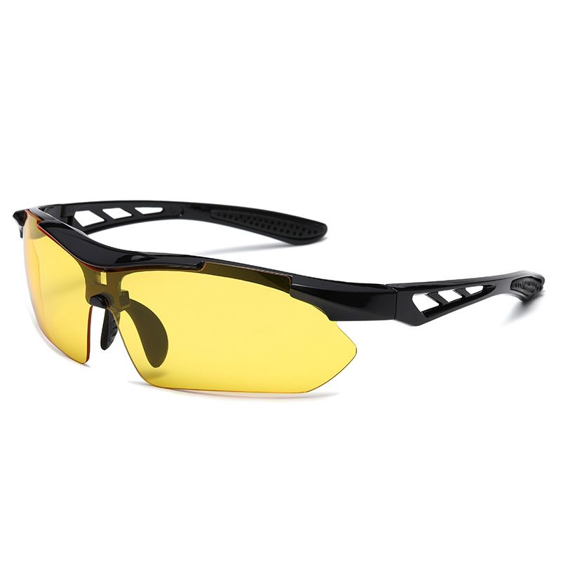 Half Frame Sports Sunglasses Large Frame Motorcycle Bicycle Outdoor Riding Hollow_viptrois.com