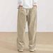Men's Relaxed Fit Wide-Leg Trousers - Japanese Minimalist Workwear Pants With Utility Pockets_viptrois.com