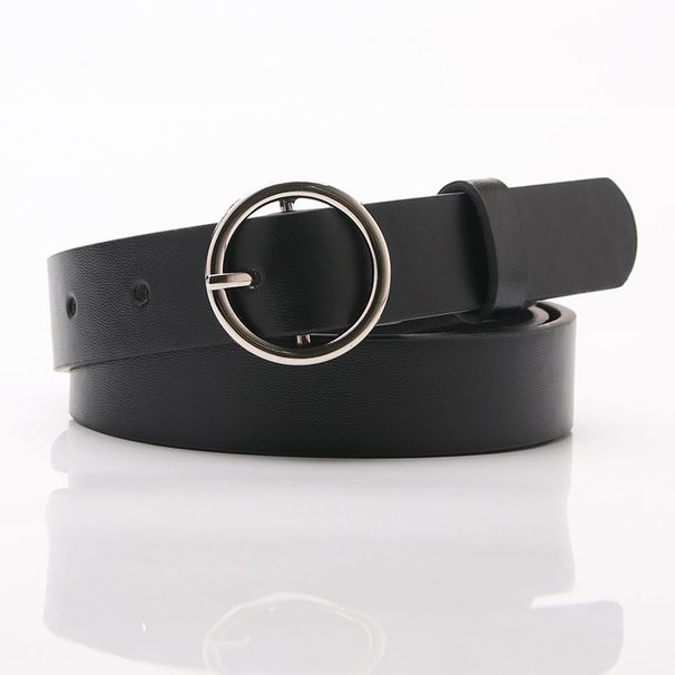 Women's belts are simple and versatile round buckles, new fashion decorative belts for women, students' style jeans belts for women_viptrois.com