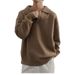 Men's Clothes Light Wind Polo Neck Sweater Men's Retro Trend Brand Loose Warm Lapel Sweater Top_viptrois.com