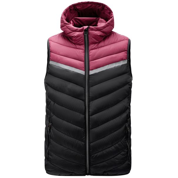 Men's Clothing European And American Men's Hooded Waistcoat Men's Casual Color Matching Vest Youth Ribs Down Cotton Jacket Wholesale_viptrois.com
