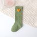 Children's Socks Spring And Autumn Style Mid Tube Socks Little Girl Three Dimensional Love Girl Baby Solid Color Vertical Striped Calf Socks_viptrois.com