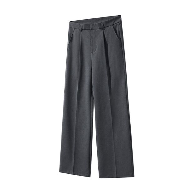 Men's Clothing Spring And Summer New TR Pleated A Line Casual Wide Leg Loose Straight Casual Trousers Men's Cleanfit Trend_viptrois.com