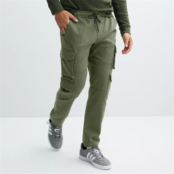 Men's Clothing Men's Cargo Jogger Pants - Durable Cotton-Blend Workwear Trousers With Multiple Pockets_viptrois.com