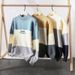 Autumn And Winter Semi High Neck Sweater Men's Warm Knitted Sweater Letter Jacquard Sweater_viptrois.com
