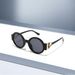 Women's Sunglasses Fashionable And Versatile Slim Round Sunglasses Retro Trend Modern Glasses T1402_viptrois.com