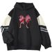 2024 Spring And Autumn Color Block High-End Bowknot New Cool Internet Celebrity Long Sleeve Sweatshirt_viptrois.com