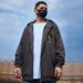 Loom Streetwear Plus Size Men's Clothing Oversized European And American Hip Hop Hooded Zipper Cardigan Sweatshirt Jacket_viptrois.com