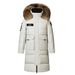 Men's Clothing Long Down Coat With Raccoon Fur Hood - 90% White Goose Down, Waterproof & Windproof, Ultra-Warm Winter Parka For Extreme Cold_viptrois.com