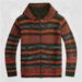 Loom Casual New European American Foreign Trade Autumn And Winter Men's Striped Long Sleeve Knitted Jacket Hooded Sweater Hot_viptrois.com