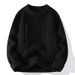 Soft Cozy Sweater Men, Autumn And Winter Trendy Brand, Twisted Knit Sweater, Round Neck, Warm Inner Layer, Loose_viptrois.com