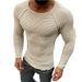 Loom Foreign Trade 2023 European And American Style Autumn Winter Fashion Men's Solid Color Knitted Slim Fit Handsome_viptrois.com