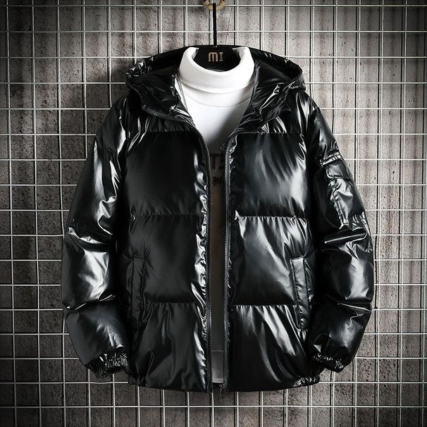 Winter New Reflective Glossy Cotton-padded Clothes Men's Thickened Warm Cotton-padded Clothes Hooded Cotton-padded Clothes Trendy Men_viptrois.com