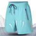 Men's Quick Drying Loose Fitting Sports Casual Shorts European Size Thin Ice Silk Five Point Length Beach Pants_viptrois.com