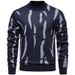 "Men's Fleece-Lined Print Sweater – Winter-Ready Semi-Turtleneck Pullover With Relaxed Fit (M-4XL, 4 Neutral Tones)"_viptrois.com