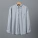 Men's Clothing Heavyweight Long Sleeved Shirt For Men Spring And Autumn Style Pure Cotton High End Casual Solid Color White Shirt Retro Jacket_viptrois.com