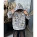 Striped Gradient Sweater Zipper Cardigan Loose Knit Sweater Jacket_viptrois.com