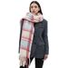 Unisex Looped yarn thickened plaid scarf shawl_viptrois.com
