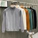 1 European High-Neck Sweater Men 2024 New Autumn Winter Light Lazy High-End Base Shirt Hot-Selling Men's Fashion_viptrois.com