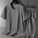 Men's Clothing Cotton And Linen Tang Suit Men's Chinese Summer Thin Short Sleeved T Shirt Linen Suit Chinese Style Men's Hanfu Grandfather Clothes_viptrois.com