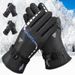 Unisex Men's winter ski gloves plus velvet thick cold protection warm outdoor riding motorcycle mountaineering touch screen waterproof_viptrois.com