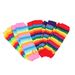 Unisex Colorful long gloves Holiday Party Party Rainbow wrist sleeve Fingerless gloves Colorful striped sleeves_viptrois.com