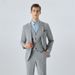 Men's Slim Fit Suit Set With Stripes - Formal Business Blazer & Pants For Wedding, Office & Special Occasions (Black, Gray, 7XL Sizes Available)_viptrois.com