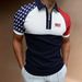 3D Printed Statue Of Liberty Polo Shirt For Men America Flag Pattern Tees Summer Street Loose Short Sleeve Tops Lapel T-Shirts_viptrois.com