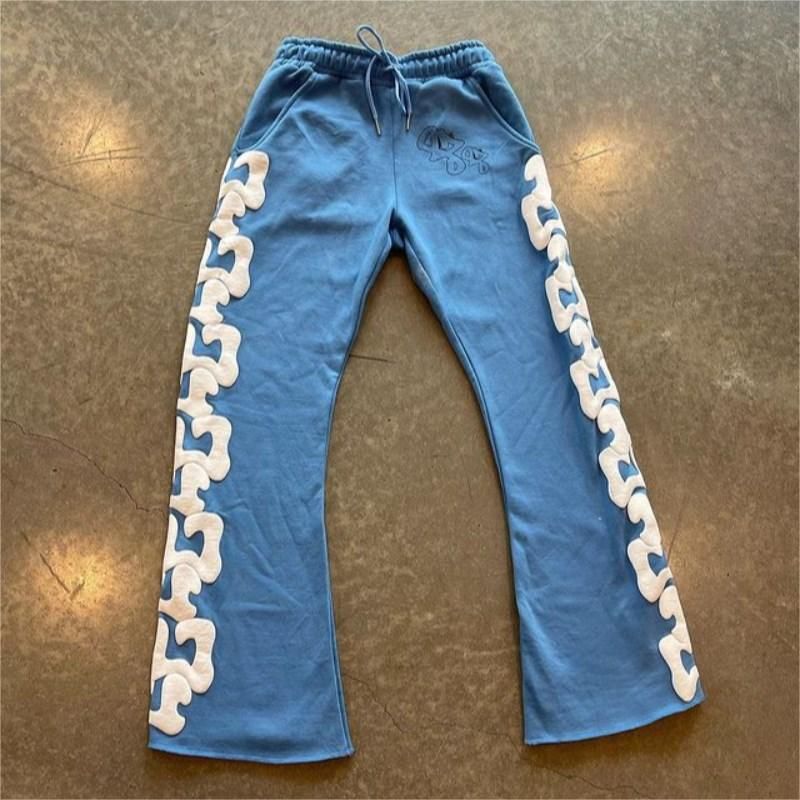 Men's Clothing Sweatpants Men And Women Casual Street Hand Painted Foam Printing Pants Fashion Hip Hop Pants_viptrois.com
