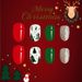 Short oval bright face Europe and the United States cross-border foreign trade new Christmas glitter Christmas tree wave removable 24 pieces_viptrois.com