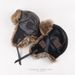 Trapper Hats Fur hat men's winter vintage Lei Feng hat ear protection against wind and cold riding head round locomotive hat_viptrois.com