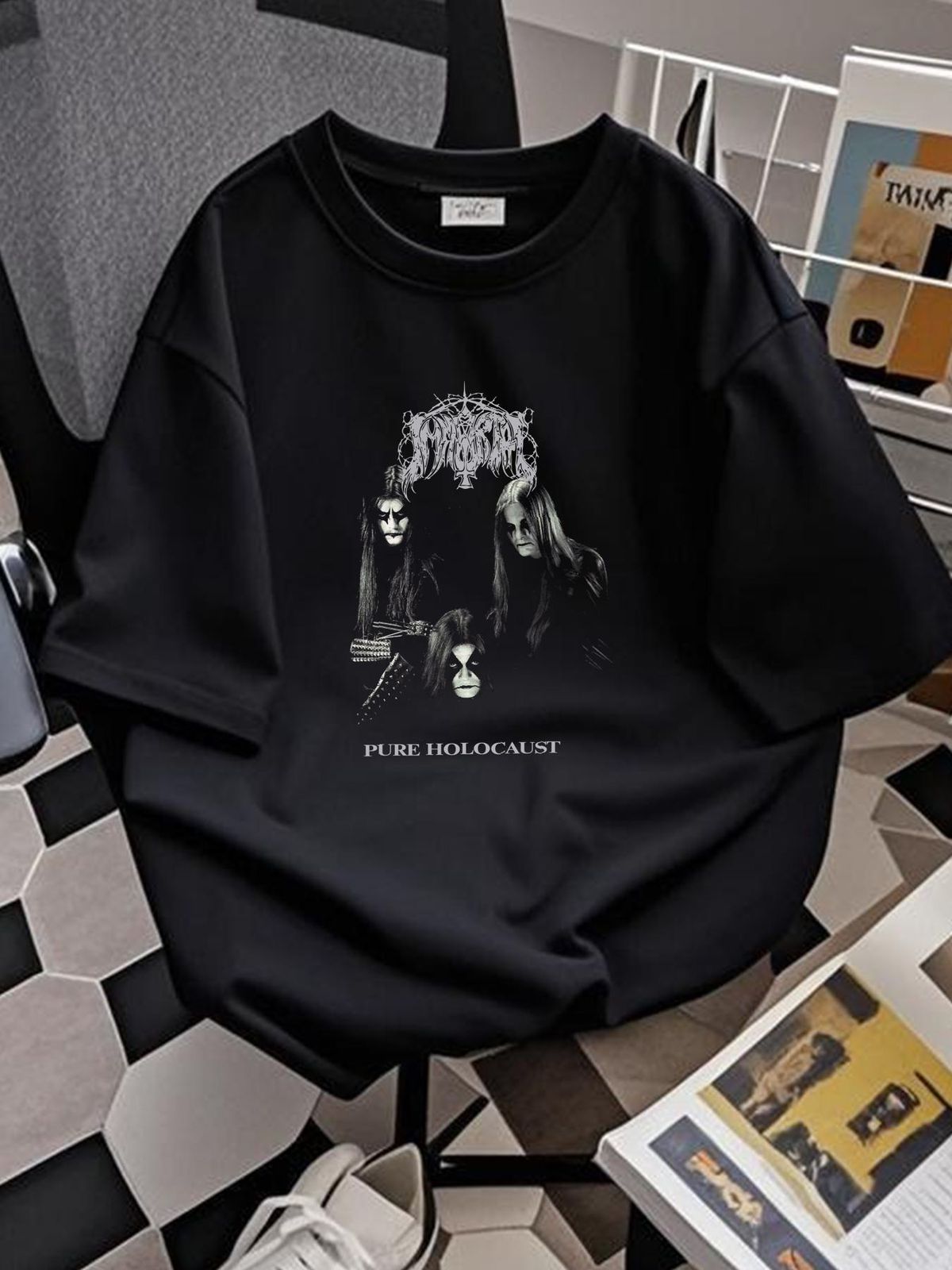 Inspired Immortal Pure Holocaust Black Men T Shirt Gift Fans Size S To 5XL TM674 Breathable Summer Unisex Top For Everyday Wear Slightly Stretched_viptrois.com